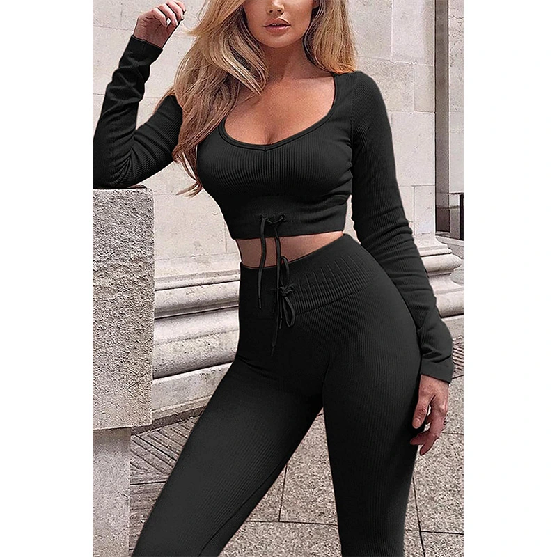 Euramerica Seamless Sexy Sportwear Hot Sale Sets Fitness Gym Wear Wholesale Fashion Top Women Yoga Sets